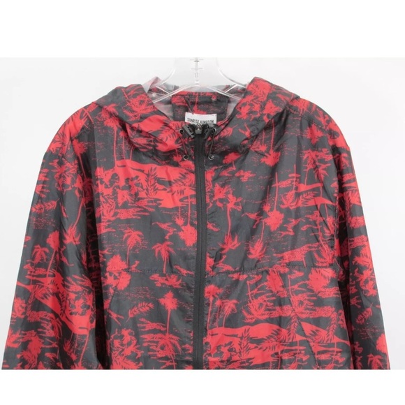 Sunrise Kingdom Waterproof Windbreaker Hawaiian Style Black/Red Size Large - Picture 2 of 15